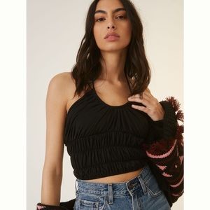 Anthropologie Ruched Halter Tank